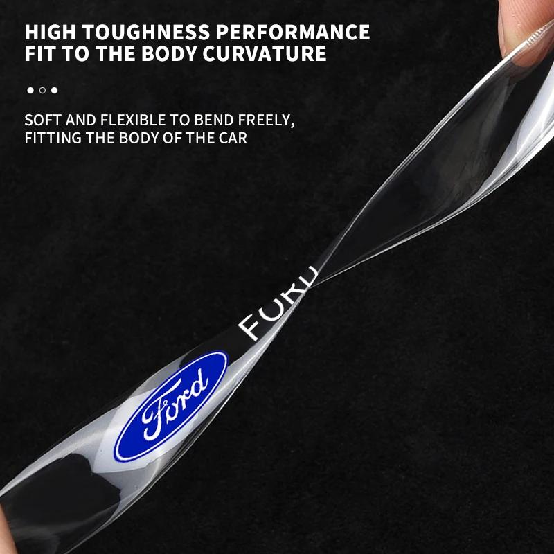 Car Sticker 2025 Hot New 4pcs Car Door Edge Transparent Anti Scratch Protection Strips For Ford Fiesta MK7 MK8 MK5 MK4 MK6 Auto