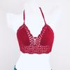 Пляжный бюстгальтер, женский вязаный ажурный дышащий топ, повседневный сексуальный бюстгальтер для нижнего белья