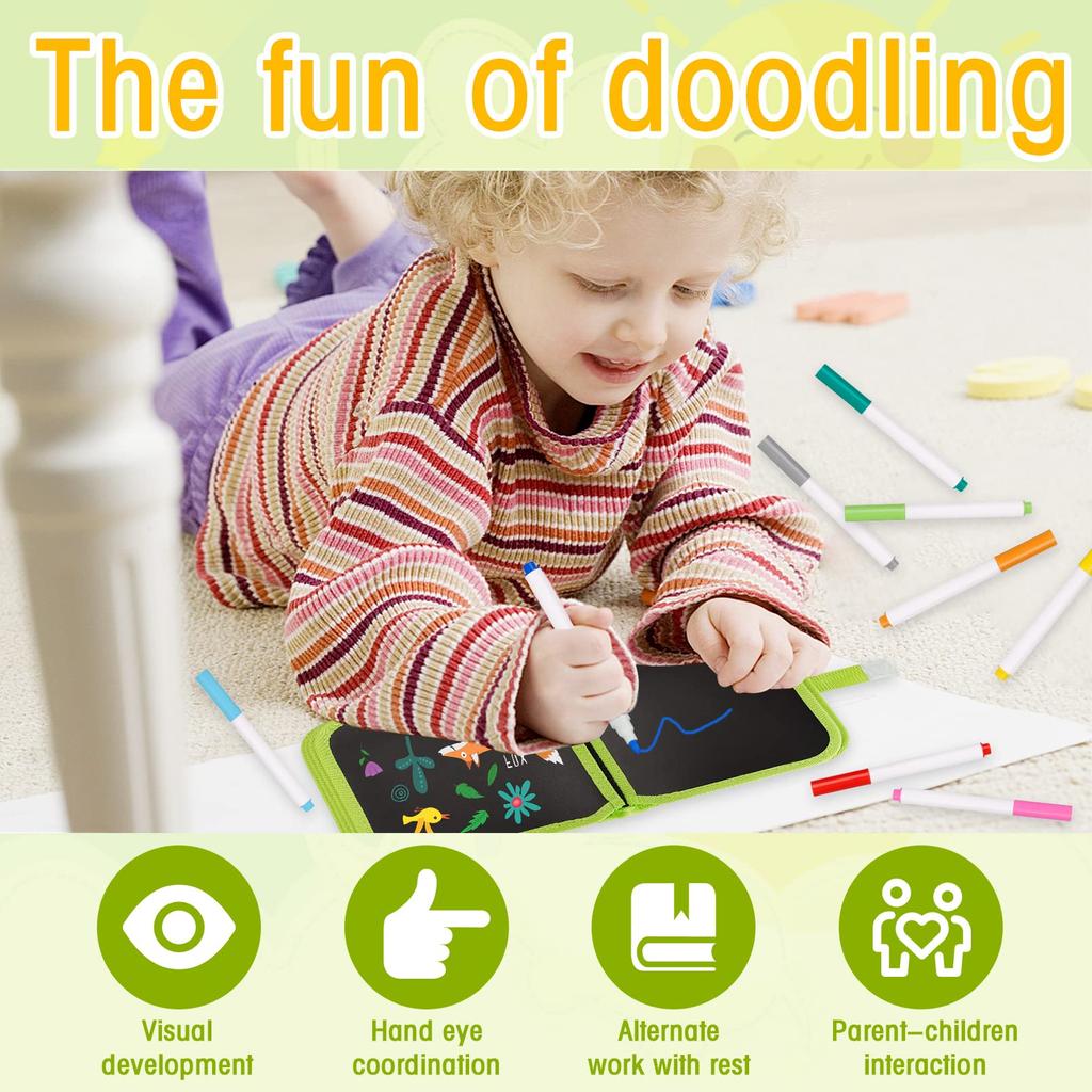 Стираемая доска для рисования, волшебная книга Монтессори, игрушки для рисования водой с ручкой, многоразовая книга для рисования, игрушки для раннего образования