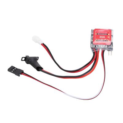 Миниатюрный коллекторный регулятор скорости 30A RC с тормозом, разъем PH2.0 для DIY 1 16 1 18 1 24 RC автомобиля, лодки