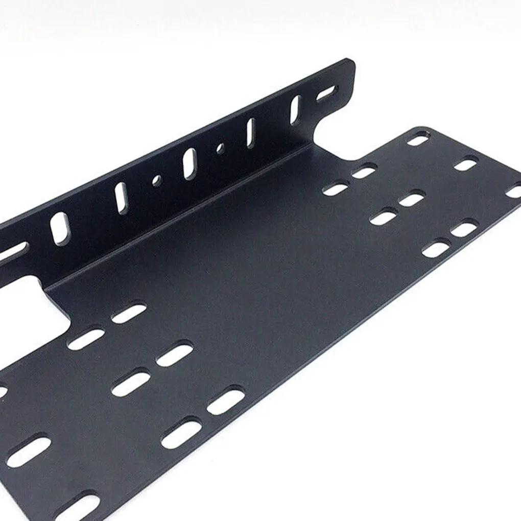 Car Front Bumper Number License Plate Bracket Frame LED Work Mounting Light Bar Holder Automobile Truck Driving Accessories
