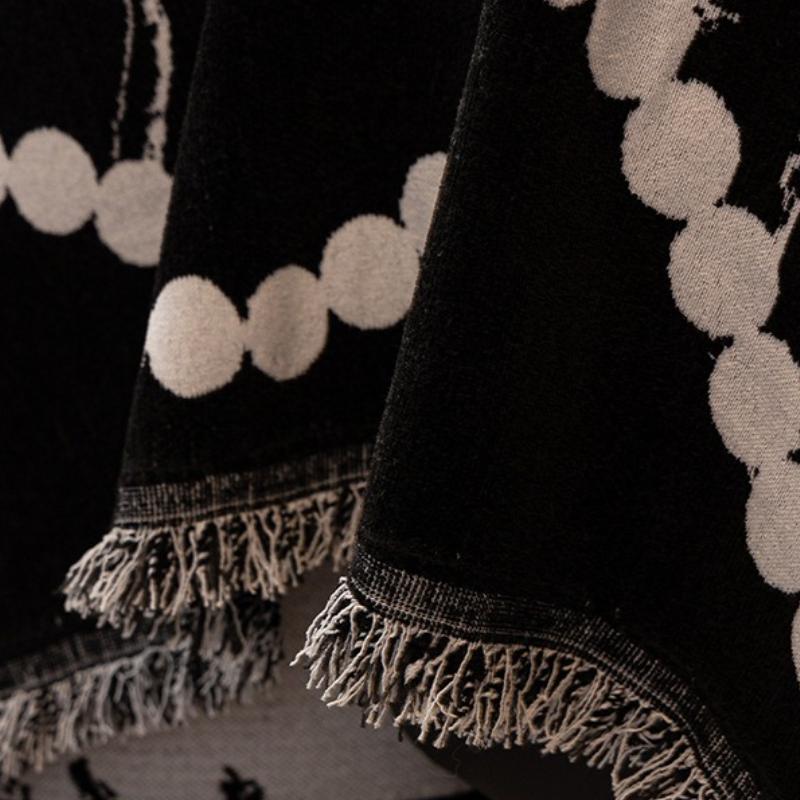 French Wave Striped Sofa Towel Plant Flower Pattern Chenille Settee Mat All Season UseAnti Cat Scratch Anti Slip Home Decoration