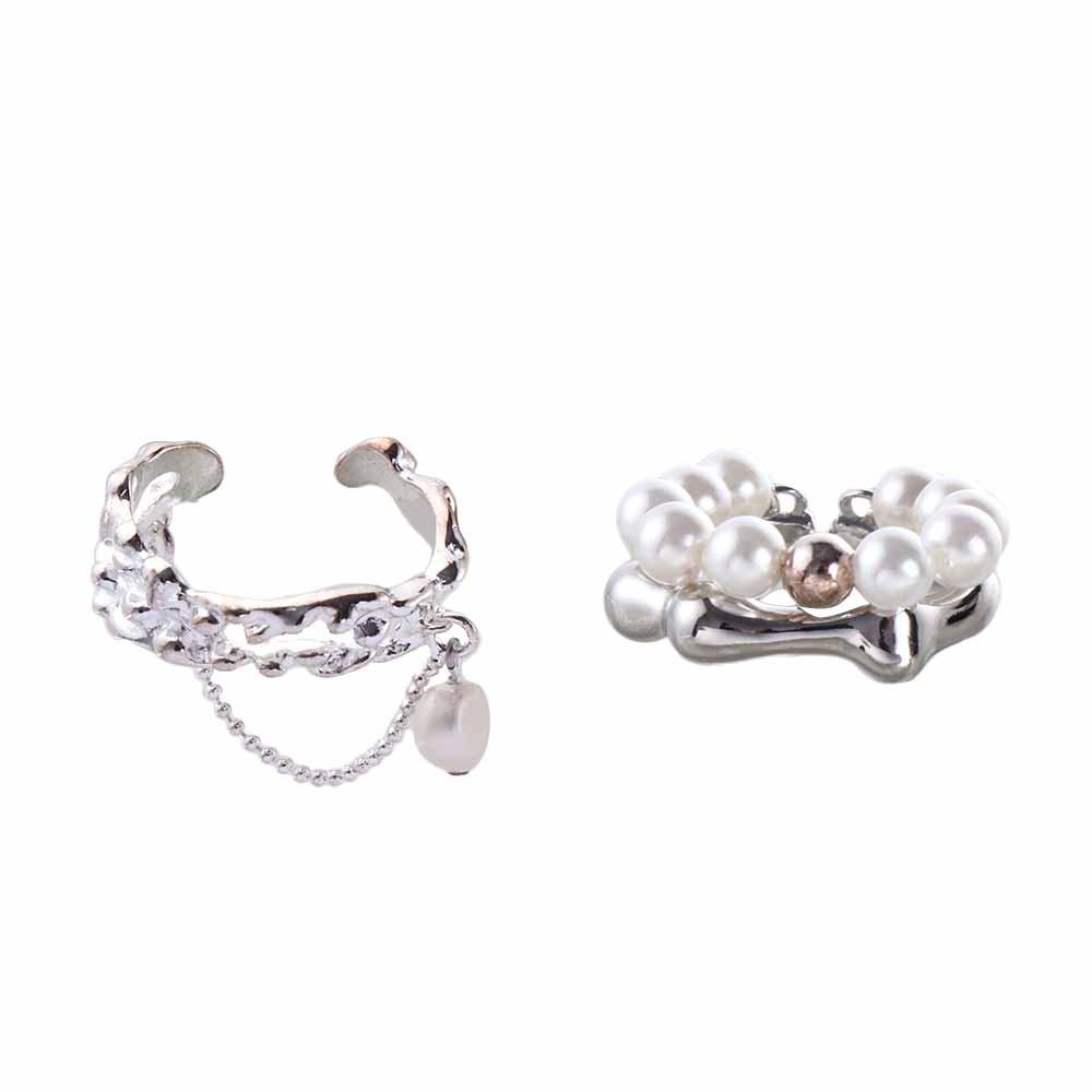 Chain Baroque Pearl Jewelry Gifts Adjustable Open Ring Women Rings Korean Style Index Finger Ring