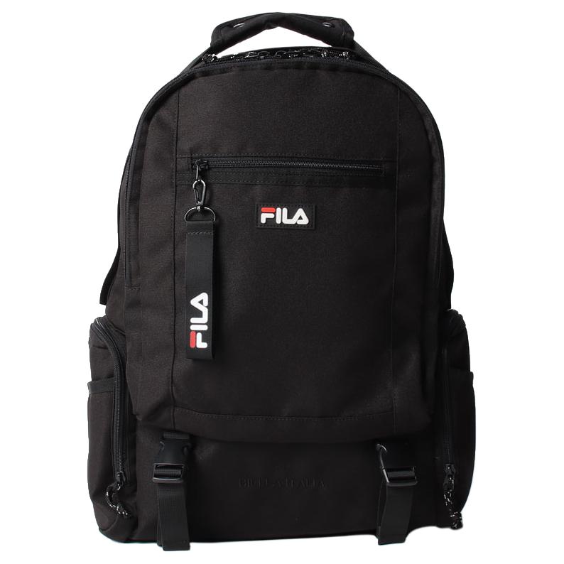 FILA Polyester Backpack Unisex Black 505445628012