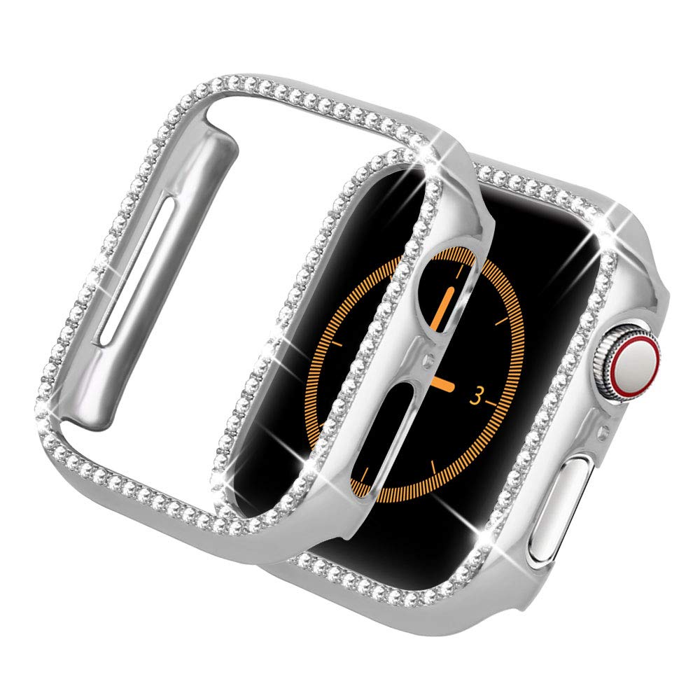 Роскошный чехол для Apple Watch Case 44 мм 40 мм IWatch 42 мм 38 мм Алмазный защитный бампер Apple Watch Series 6 5 4 3 2 SE аксессуары