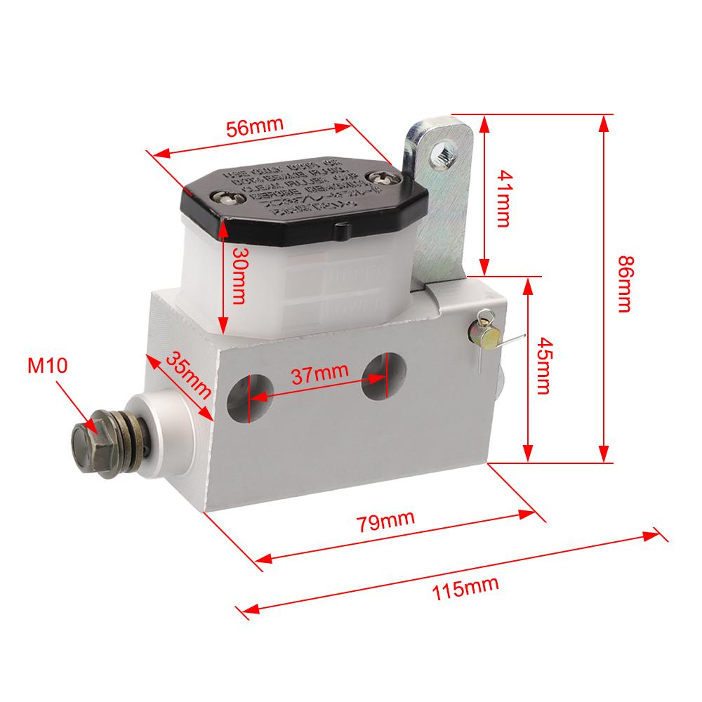 12.8/15.8 Piston Square Cylinder Master Cylinder Kart Beach Car Tuning Parts Brake Upper Pump Piston Square Cylinder ATV