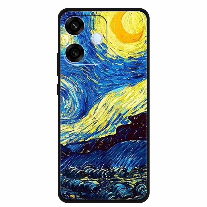 Чехол для Oppo A5 Pro 4G 5G 6.67" Мягкий ТПУ Силикон Funda Вырез Кот Цветок Рисованная Задняя Крышка для Oppo A5 Pro 5G Глобальная Оболочка Coque