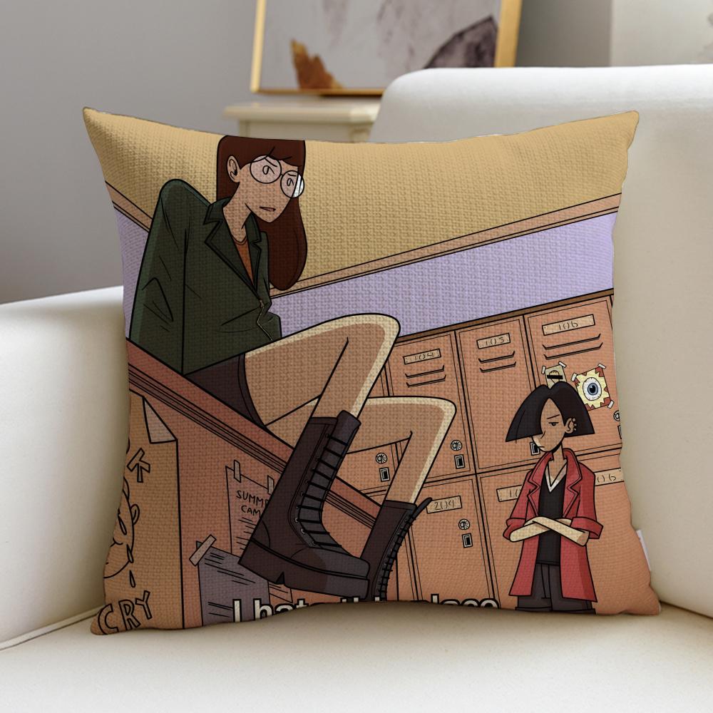 Edgy DDariaS Cushion Cover Breathable and skinfriendly linen pillowcase square removable and washable cushion