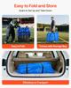 Portable Folding Bench, 8 Seat Foldable Soccer Bench with Side Pockets and Carrying Bag, Lightweight Sideline Seating with Back Rest for Football,