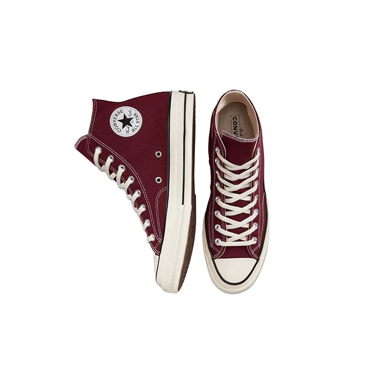 Converse Chuck 70 High Recycled Canvas - Deep Bordeaux Unisex Sneakers Red 171567C