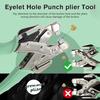 Eyelet Pliers Kit 3/16 1/8 Multi-Size Eyelets Hole Punch Plier with 160Pcs Metal Grommets Heavy Duty Eyelet Pliers Rivet Press Tool Set