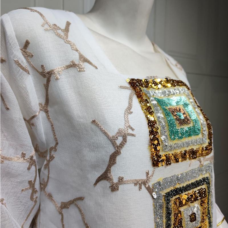 Мусульманские женщины вышитые Дубай арабский свободный платье Ид Халат