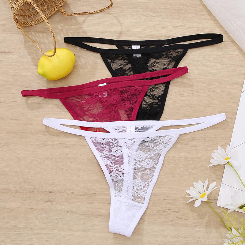 Сексуальные Кружевные Стринги Женские Низкая Талия Прозрачное Нижнее Белье Женское Интимное Белье Танга Мухер M XL