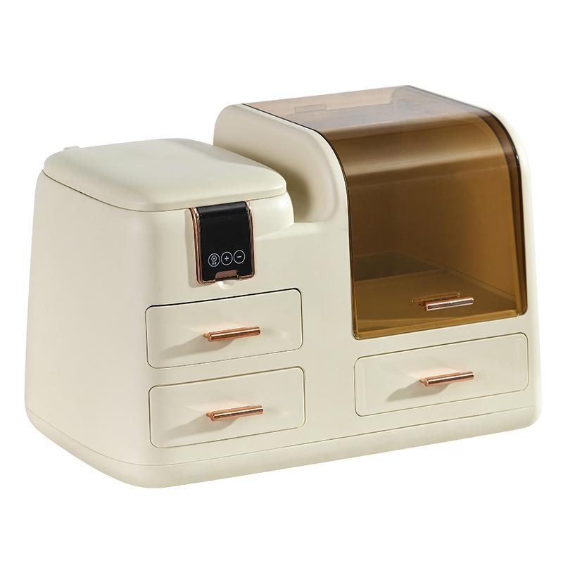 Высококлассное светодиодное зеркало, косметический органайзер для хранения средств по уходу за кожей и демонстрации помад