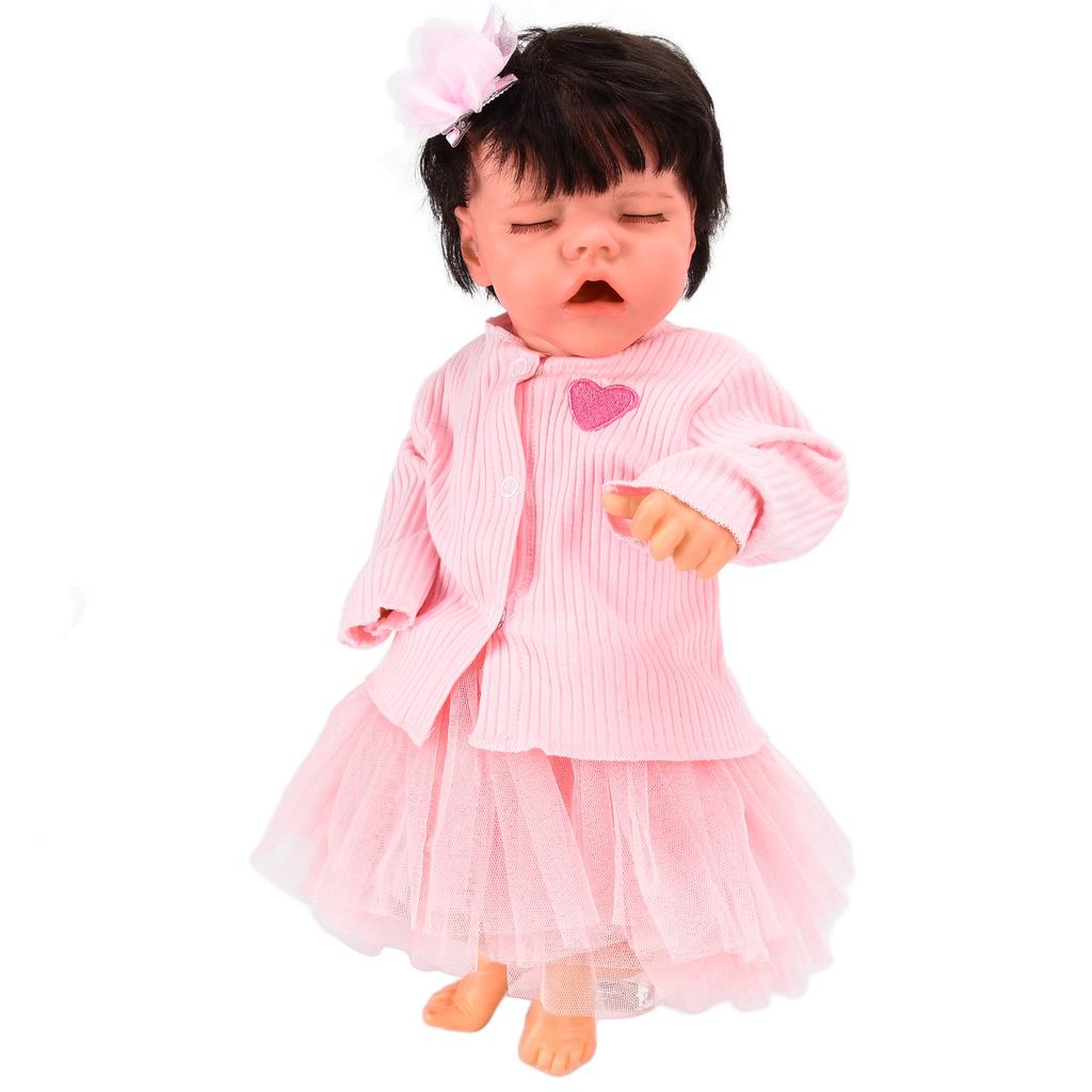 Reborn Baby Girl Doll 18 Inch Cute Lifelike Newborn Infant Doll with Pacifier Role Play Toy Gift