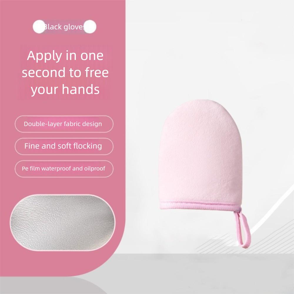 Makeup Applicator Body Lotion Glove Reusable Quick Dry Flocking Gloves Gifts Self-Tanning Mitt