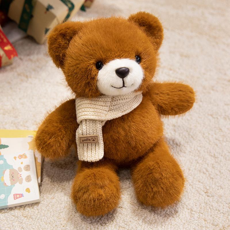 Cute scarf bear hug bear doll plush toy love teddy bear doll children soothing doll