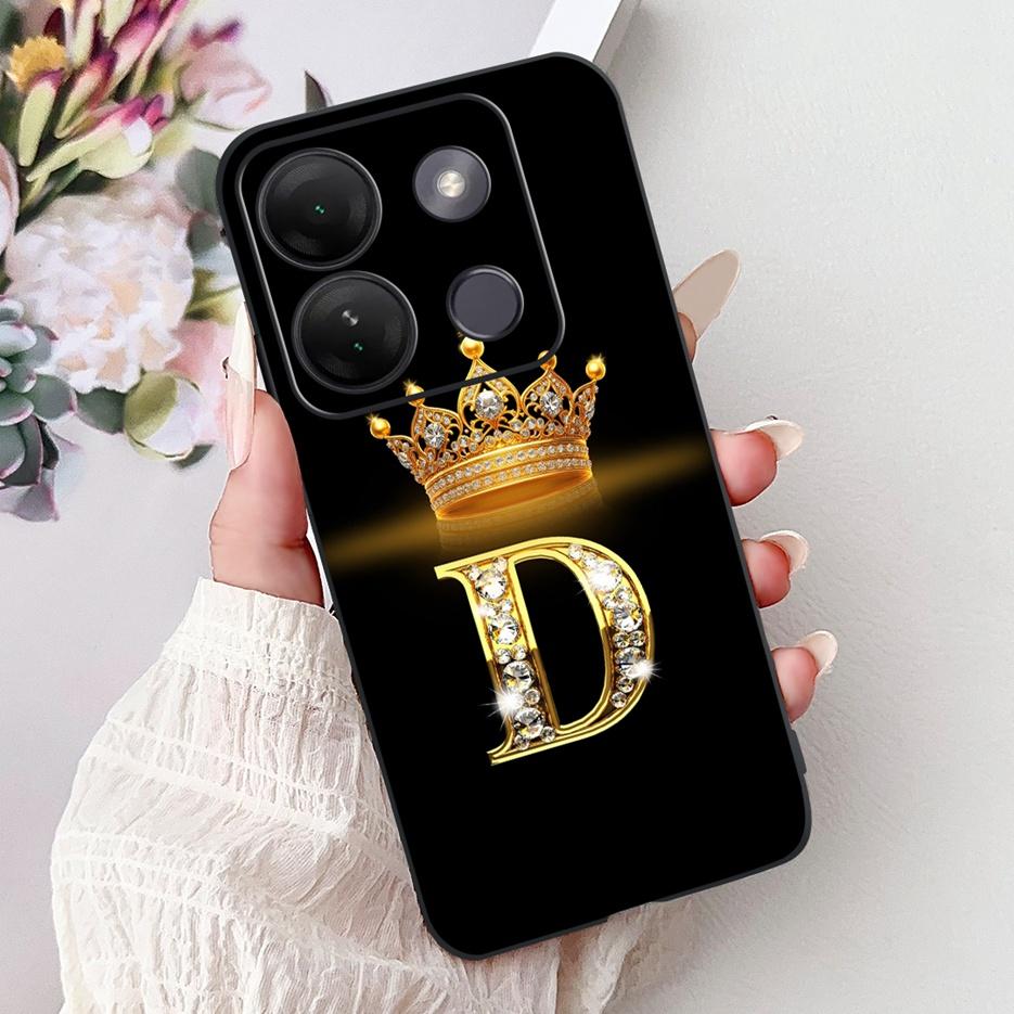 Для Infinix Smart 7 HD Чехол X6516 Роскошный Чехол с Буквами Мягкий Силиконовый Чехол для Телефона Для Infinix Smart 7 Plus Smart7 X6515 X6517 Сумки