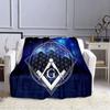 Fashion Masonic Portable Sofa Throw Blanket Freemason Flannel Warm Four Seasons Camping Blanket Freemasonry Multi Size Blankets