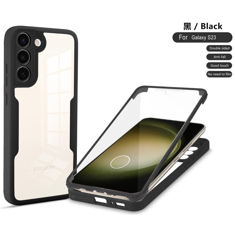 Прозрачный чехол из ТПУ с полной защитой на 360 градусов для Samsung Galaxy S23 Plus S22 Ultra S21 FE A13 A33 A53 A14 A54 A32 A12 с мягкой передней пленкой