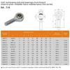 1PC Stainless steel Rod End Bearing  M5 M6 M8 M12 M14 M16 m18 M20 M22 M24  Male/Female SA SI T/K Right / left thread Ball Joint
