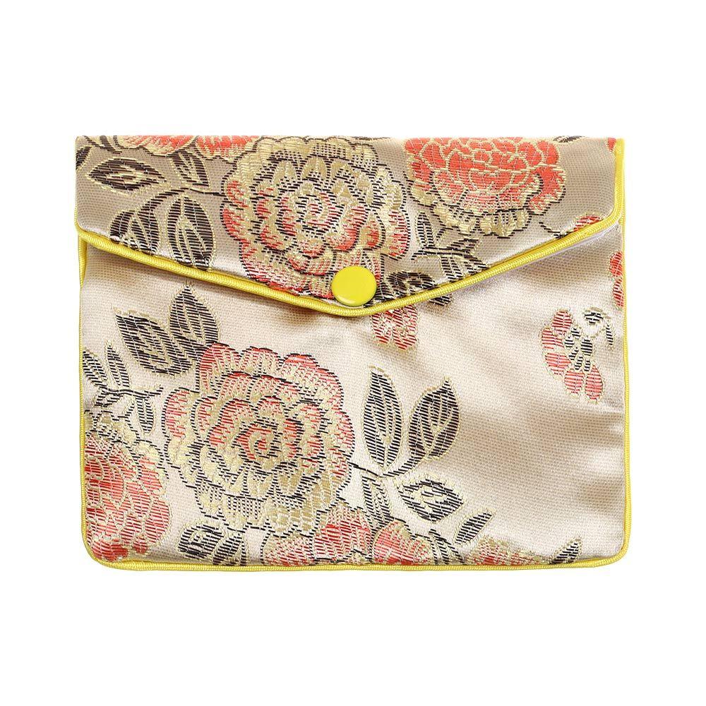 Brocade Portable Handmade Zipper Jewelry Bag Storage Pouch Snap Case Embroidery Bag