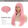 Long Straight Wig With Synthetic Wig Beginners Friendly Heat Resistant Party Cosplay Wigs For Women