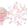70pcs 10x9mm Acrylic Heart Shape Crackle Charm Beads For Jewelry Making DIY