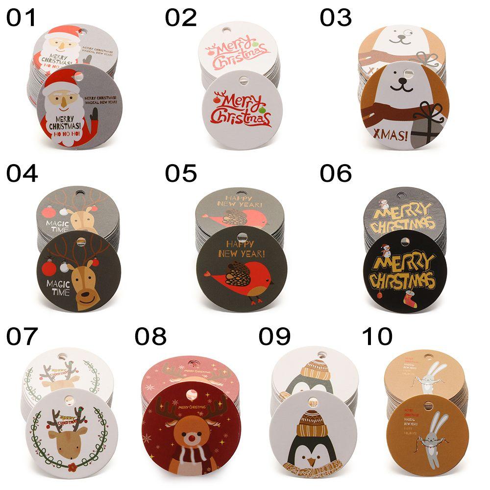 Party Cards Kraft Paper Xmas Decoration Hang Tags Christmas Labels Kraft Tag Gift Wrapping
