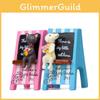 Small And Dog Cat Resin Ornament With Chalkboard Sign For Home Decoration