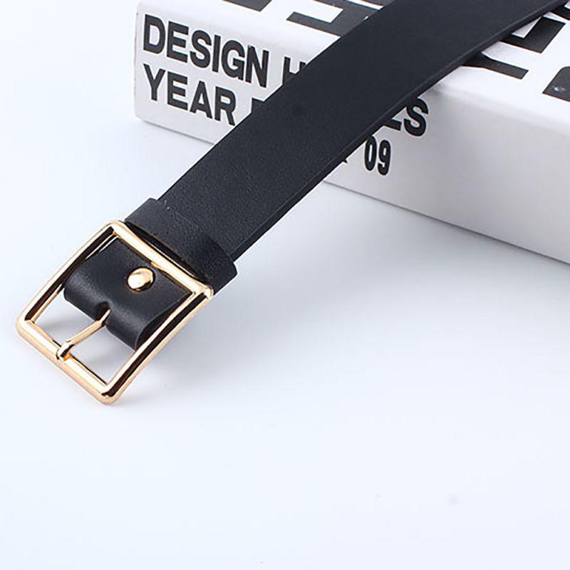 Women's Leather Belt With Square Wide Belts Female Slim Waistband Female Ladies Apparel Accessories