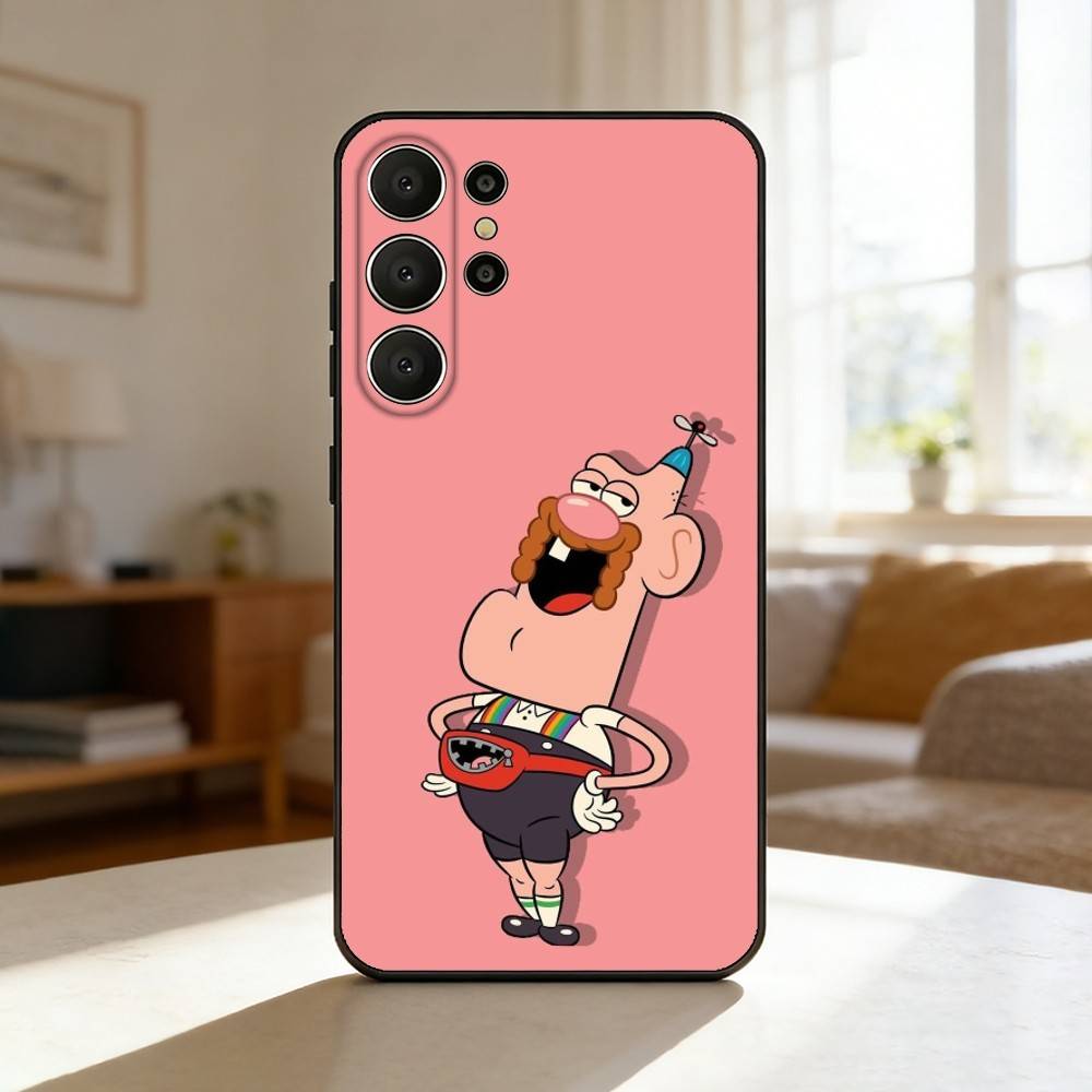Смешной Чехол для Телефона Дядя U-Дедушка G для Samsung S26,S25,24,23,22,30,21,10,9,Ultra,Plus,Lite,FE Мягкий Черный Чехол