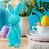Пасхальный кролик статуэтка отдельно стоящая пенопластовый кролик украшение искусственный мох кролик флокированный кролик фигурка центральный элемент для каминной полки обеденного стола