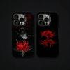 Чехол для телефона Красный Паучий Лилия Цветок Ада для iPhone 17, 16, 15, 14, 13, 12 Pro Max Черный Конфетный Матовый Ударопрочный Чехол