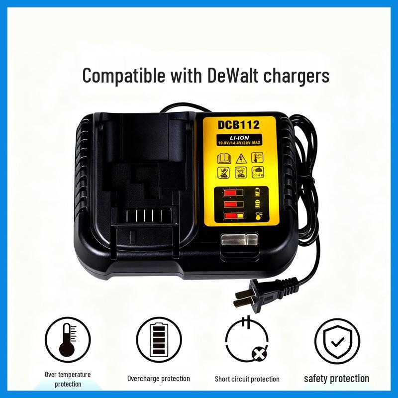 Совместимо с аккумулятором DEWALT 10,8 В 12 В DCB120 и зарядным устройством DCB112 для ручной дрели/шуруповерта