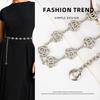 Bohemian Retro Style Rose Decorative Metal Waist Chain Women Rhinestone Dress Accessories Belt Temperament Women