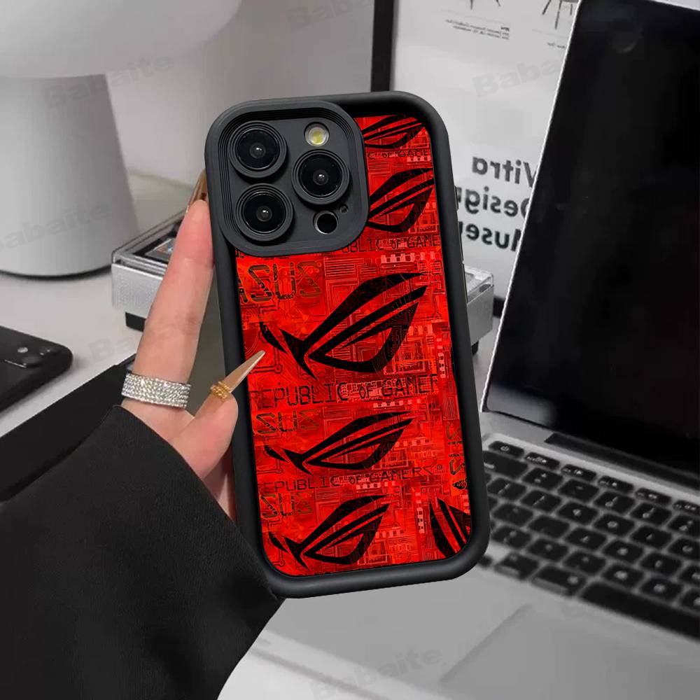 Чехол для телефона A-AsuS-S R-ROG LOGO для IPhone 17 16 15 14 13 12 11 Pro Max Plus Силиконовый противоударный чехол