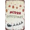 Vintage Merry Christmas Metal Tin Sign  Rustic Wall Art Plaque for Home Cafe Garden Bar Club Man Cave  Perfect Holiday Decor