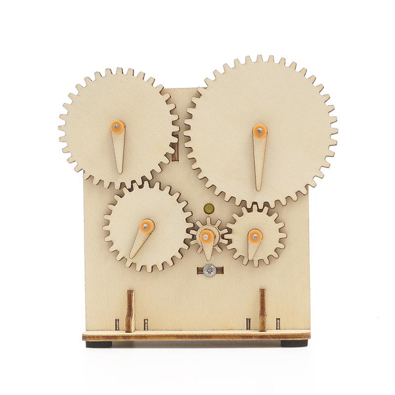 Diy 3D Mechanical Gear Transmission Model Assembly Wooden Puzzle Education Stem Science Teaching Tools Children'S Toys