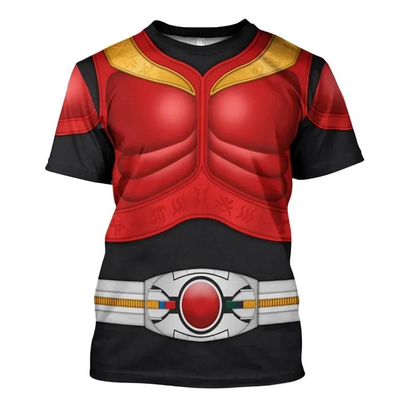 Японское Аниме Kamen Rider Вихрь 3D-принтованные футболки Мужские и Женские Футболки для косплея Летняя Уличная Мода Спортивные Топы