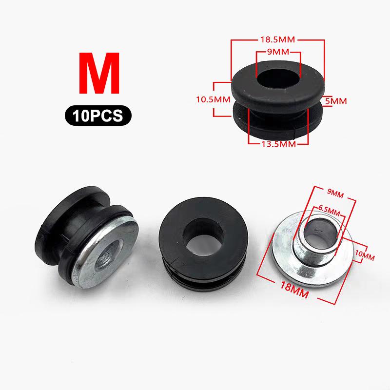 5 Sets Motorcycle Rubber Grommets Bolt Kit Anti Shock Pressure Relief Cushion Accessories for Engine Assembly Repair