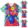 Summer Casual T Shirt With Floral Print And V Neck For Women