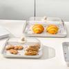 Cherry Pattern Rectangular Storage Tray Stackable Lightweight Plastic Dessert Tray Durable Anti-Slip Serving Tray