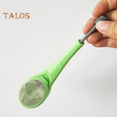 Ситечко для заваривания чая с прессом, сито для чая в китайском стиле с длинной ручкой 18 см, фильтр для горячего/холодного заваривания, легкоочищаемый плунжерный чайник