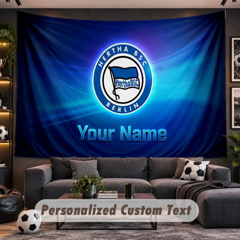 Wall Hanging Tapestry Custom Namehertha bsc Pattern Personalized Printed Fabric Wall Decor