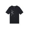 Sportswear Swoosh Club Print Short Sleeve Crew Neck T-Shirt Men Tops Black DJ5374-010