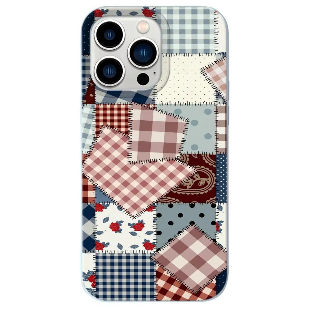 Чехол для телефона с текстурой личи для iPhone 17 17Air 16 15 14 13 12 11 Pro Max 16 Plus Ткань с плетеным узором Силиконовый чехол Funda