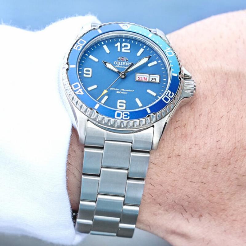 Мужские механические синие часы Orient RA-AA0818L39B