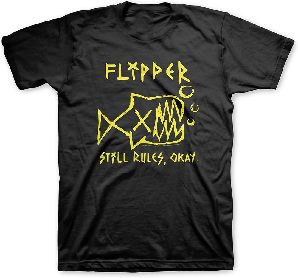 Flipper Still Rules Okay Album Cover Short Sleeve Black All Size T-Shirt AG2587 Unisex T-Shirt