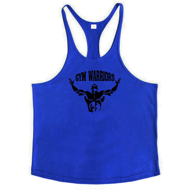 Muscleguys Men's Cotton Gym Warriors Tank Tops Running Vests Y-Back Bodybuilding Sleeveless Shirt Muscle Workout Athletic Fitness Singlets